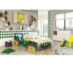 Zelený traktor 140x70+Materac
