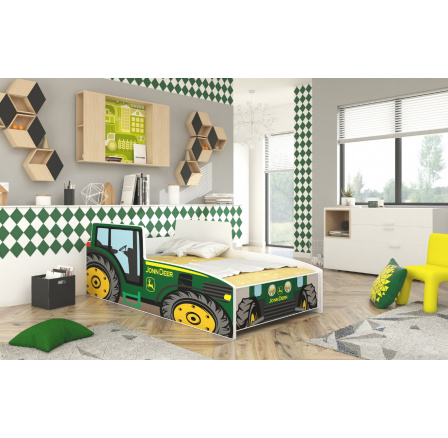 Zelený traktor 140x70+Materac