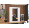 Posuvná skriňa so zrkadlom a LED osvetlením INESS 150 Biela+Biela