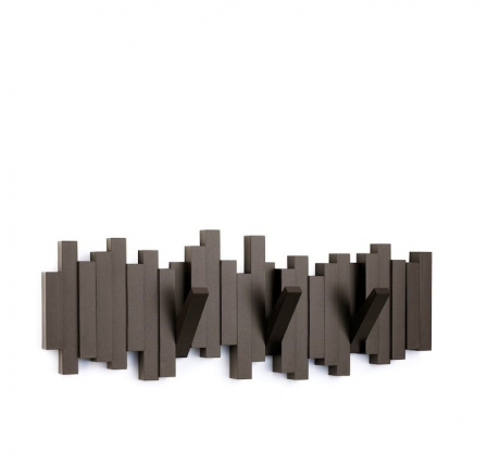 Vešiak s 5 držiakmi, káva, STICKS Vešiak s 5 držiakmi, káva, STICKS