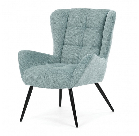 Křeslo ušák, modrá, látka, AK-H9206 BLUE2 Křeslo ušák, modrá, látka, AK-H9206 BLUE2