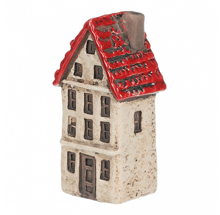Domeček keramický - patrový, vel. M, béžový-červený Domeček keramický - patrový, vel. M, béžový-červený