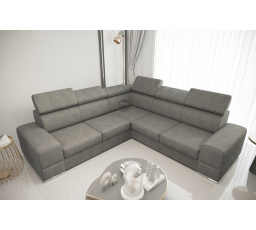 Rohová sedacia súprava ROYAL MAX 286×286 - sivá, ľavá
