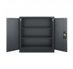 Oceľová skrinka do kancelárie BEATA, 900 x 930 x 400 mm, antracitová