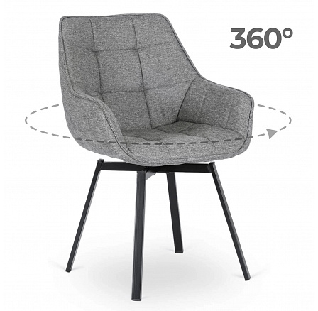 Otočné kreslo LUNA 2 Sivé