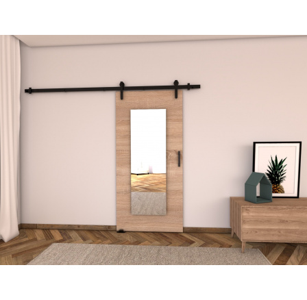Posuvné dvere LOFT I100, Sonoma/čierna Posuvné dvere LOFT I100, Sonoma/čierna