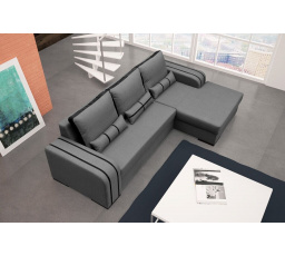 Rohová sedacia súprava Perry P sv.sivá/čierna