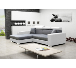Rohová sedacia súprava Mexicana Lux L šedá/EKO biela
