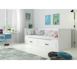 Rozkladacia pohovka s matracom Harwig biela