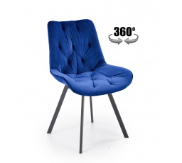 Jedálenská otočná stolička K519, Modrá/Čierna
