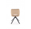 Jedálenská otočná stolička K535, Béžová/Čierna