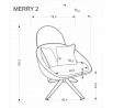 Moderné kreslo MERRY 2, krémové