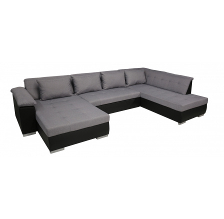 LEMONKA (LEMON)- Pravá sedacia súprava eko čierna EK14/ Malmo 90 sv.sivá (KA) - kolekcia "D" (Z)***VYPREDANÉ DO VYPREDANIA