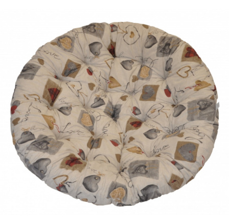 Vankúš na kreslo papasan 115 cm motív srdce LOVE