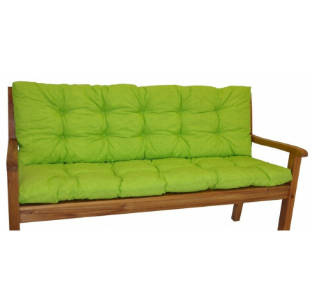 Vankúš na záhradnú lavičku 120 cm - svetlozelená látka