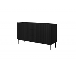 Komoda Nicole, matná čierna / čierna