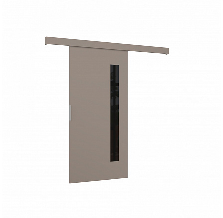 Drzwi przesuwne naścienne GELA 96 Kaszmir+Czarny Lacobel