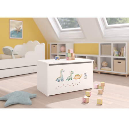 Truhlica na hračky DARIA White+Dinosaurs Truhlica na hračky DARIA White+Dinosaurs