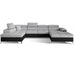 Rohová sedacia súprava v tvare U EDUARDO, Sawana 21/ soft 11 ľavá