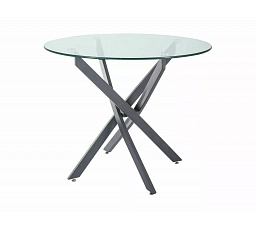 Jedálenský stôl AGIS, Transparentný/Čierny matný