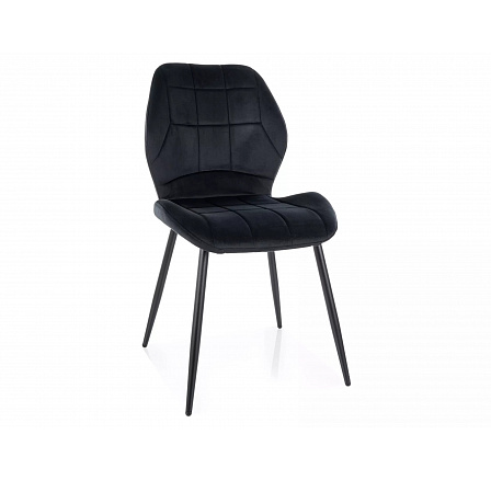 Jedálenská stolička JAKE VELVET, Čierny Bluvel 19/Čierna