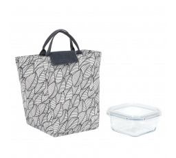 Sada Lunch box a termotaška sivé
