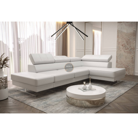 Rohová sedacia súprava EMPORIO MINI 300x180 - pravá, Eko koža biela Rohová sedacia súprava EMPORIO MINI 300x180 - pravá, Eko koža biela