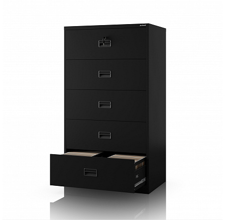 Čierna kovová kartotéková skriňa: SARAN XL V5, 900 x 1620 x 600 mm Čierna kovová kartotéková skriňa: SARAN XL V5, 900 x 1620 x 600 mm