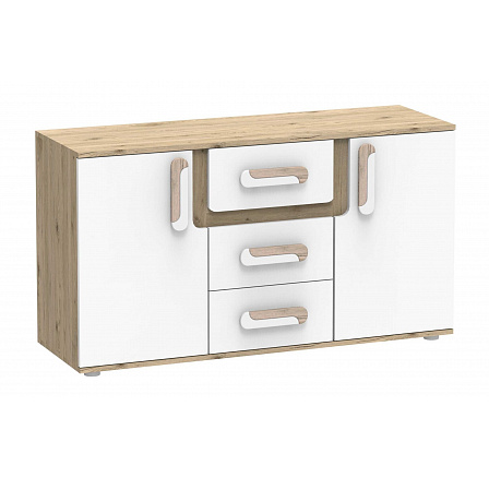 Komoda APETITO 07, Dub/Biela
