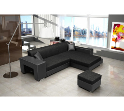 Rohová sedacia súprava Oskar P čierna