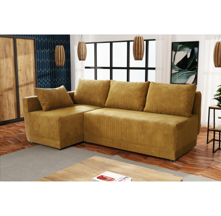 Rohová sedacia súprava Neklan L hnedá