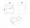 Nočný stolík SIMPLICITY 238, Biely lesk
