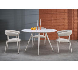 Jedálenský stôl ARAMIS, Lastrico/Biela