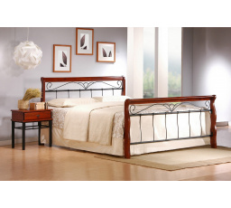 Posteľ VERONICA 160, čerešňa/čierna