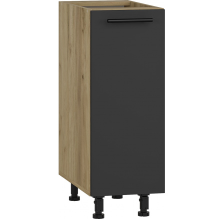 Kuchynská dolná skrinka VENTO D-30/82, antracit/dub wotan