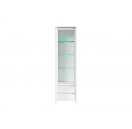 Regál KASPIAN REG1W2S biely/biely lesk