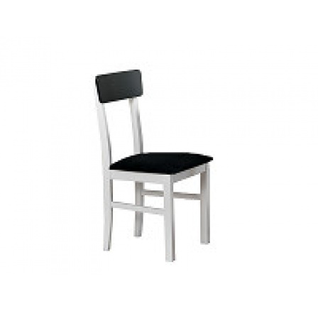 LEONA 1 (LEO 1) - jedálenská stolička - biela/čierna/látka č. 22 - kolekcia "DRE" (K150-Z)