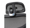 Kancelárska stolička, čierna sieťovina, čierny plast, kolieska na tvrdé podlahy