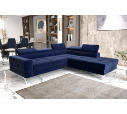 Rohová sedacia súprava TOSCANIA II priemer 30x250 - modrá, pravá