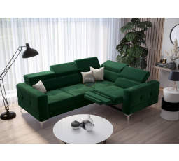 Rohová sedacia súprava TOSCANIA, relax s funkciou spania 185x250 - zelená, pravá