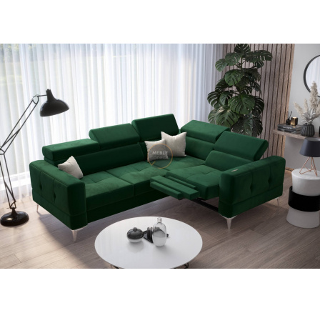 Rohová sedacia súprava TOSCANIA, relax s funkciou spania 185x250 - zelená, pravá Rohová sedacia súprava TOSCANIA, relax s funkciou spania 185x250 - zelená, pravá