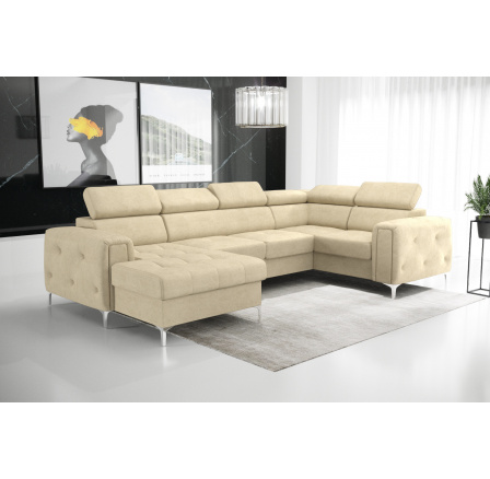Rohová sedacia súprava ORION MAX III s funkciou spania 165x320x185 cm béžová ST06 - rýchle dodanie Rohová sedacia súprava ORION MAX III s funkciou spania 165x320x185 cm béžová ST06 - rýchle dodanie