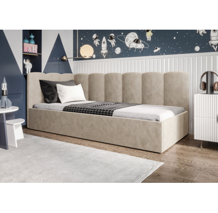 Posteľ SIMBA - béžová - T13, Ľavá strana