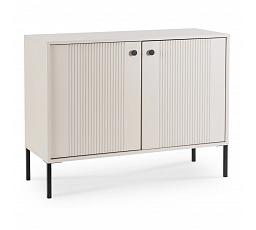 Komoda SOFT 104 cm Dvojdverová Ryhovaná Kašmír