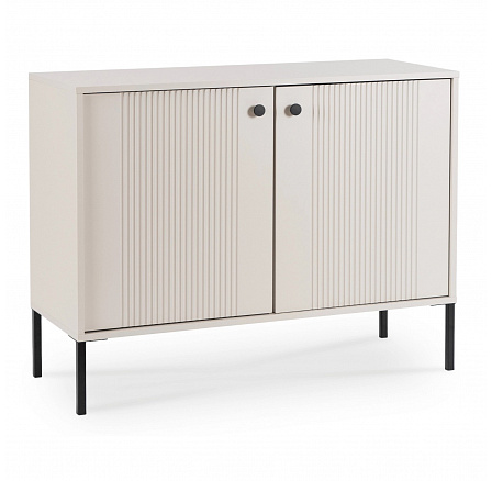 Komoda SOFT 104 cm Dvojdverová Ryhovaná Kašmír
