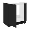 Dolná skrinka SIENA - 80 ZL 2F BB, Čierna mat/Čierna mat