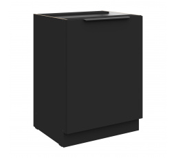 Dolná skrinka SIENA - 60 D 1F BB, Čierna mat/Čierna mat