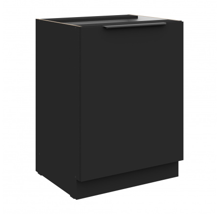 Dolná skrinka SIENA - 60 D 1F BB, Čierna mat/Čierna mat