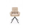 Jedálenská otočná stolička K536, Béžová/Čierna