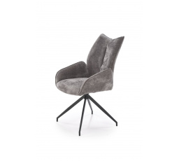 Jedálenská otočná stolička K553, sivá/čierna